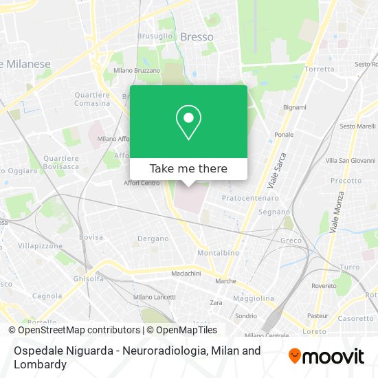 Ospedale Niguarda - Neuroradiologia map