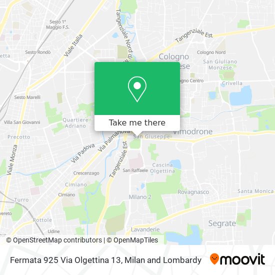 Fermata 925 Via Olgettina 13 map