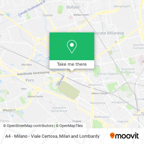 A4 - Milano - Viale Certosa map