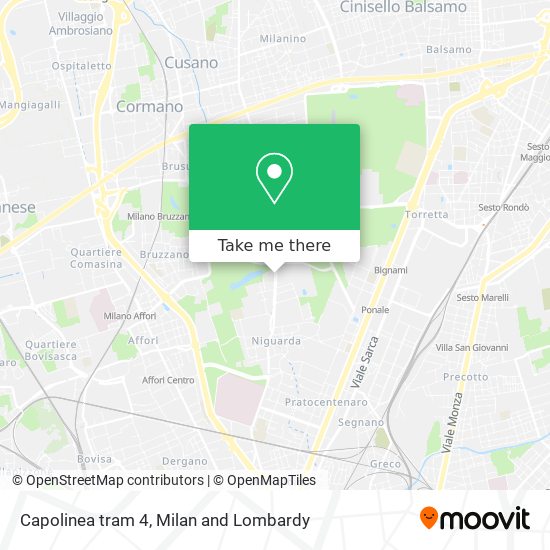 Capolinea tram 4 map
