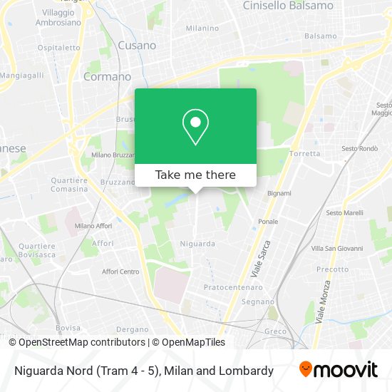 Niguarda Nord (Tram 4 - 5) map