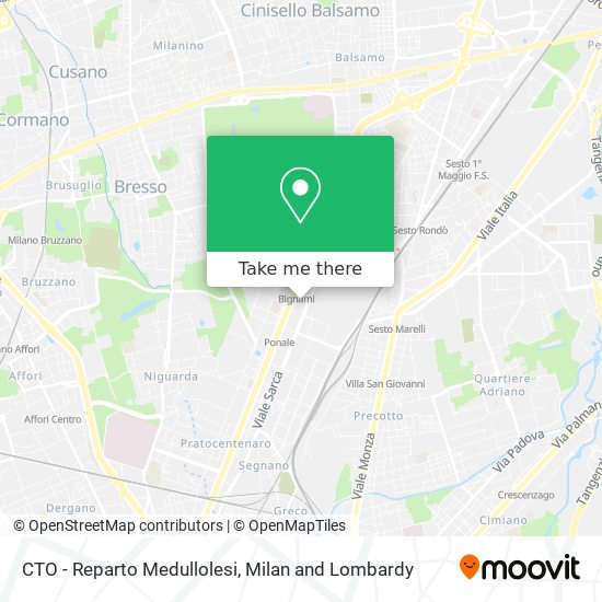 CTO - Reparto Medullolesi map