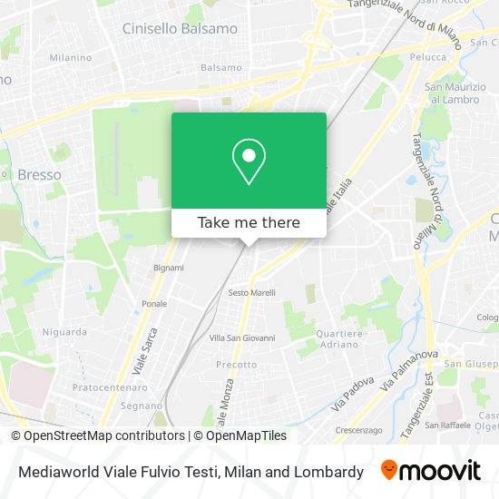 Mediaworld Viale Fulvio Testi map