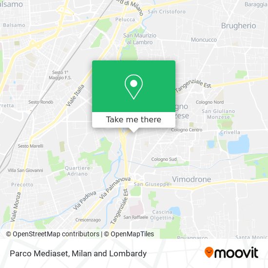 Parco Mediaset map