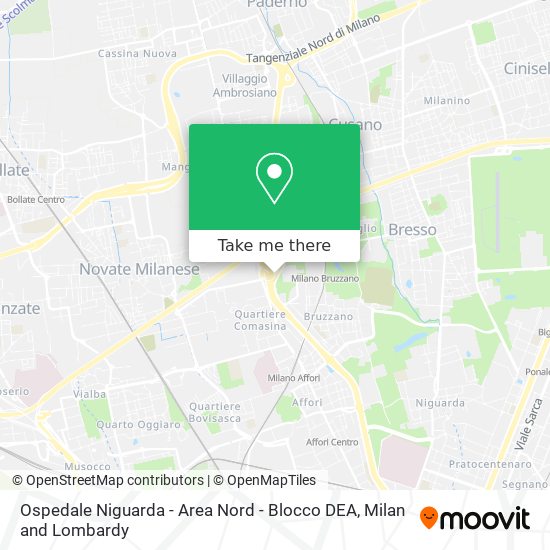 Ospedale Niguarda - Area Nord - Blocco DEA map