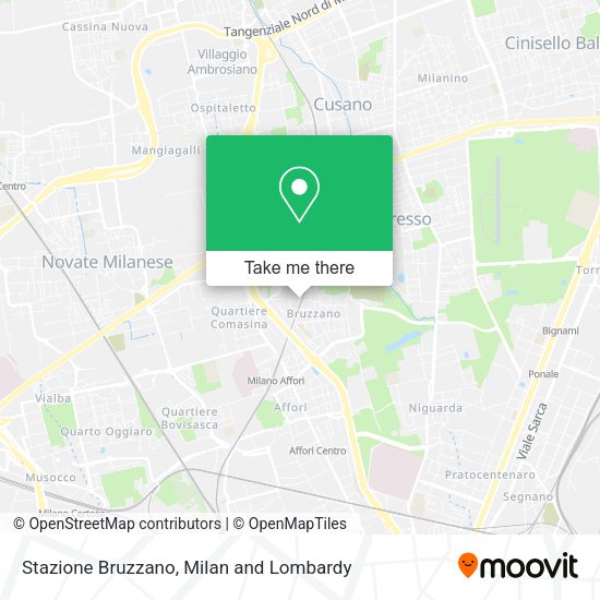 Stazione Bruzzano map
