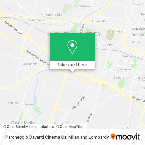 Parcheggio Davanti Cinema Oz map