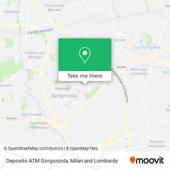 Deposito ATM Gorgonzola map