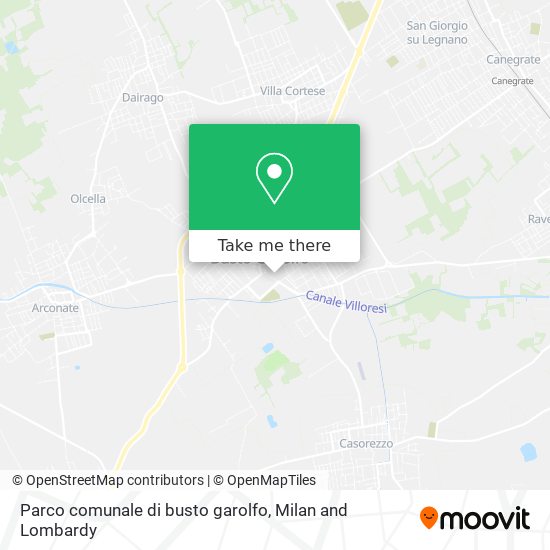 Parco comunale di busto garolfo map