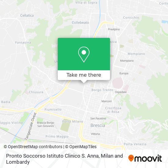 Pronto Soccorso Istituto Clinico S. Anna map