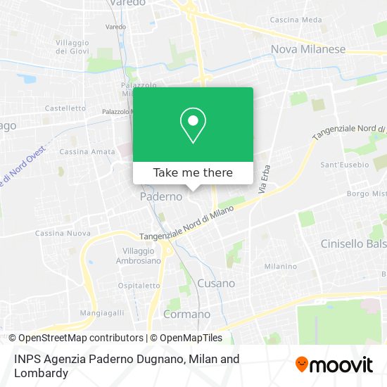 INPS Agenzia Paderno Dugnano map