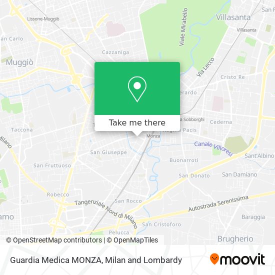 Guardia Medica MONZA map
