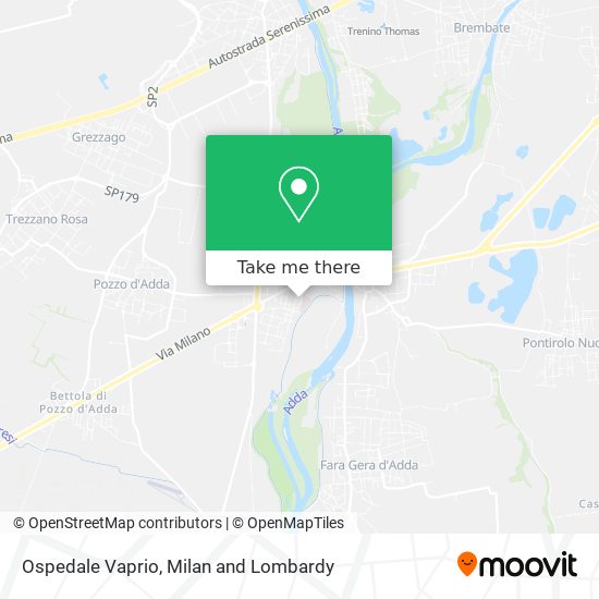 Ospedale Vaprio map