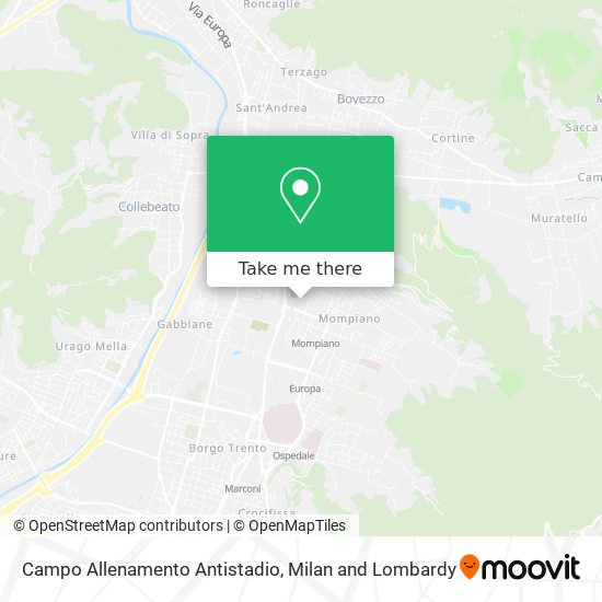 Campo Allenamento Antistadio map