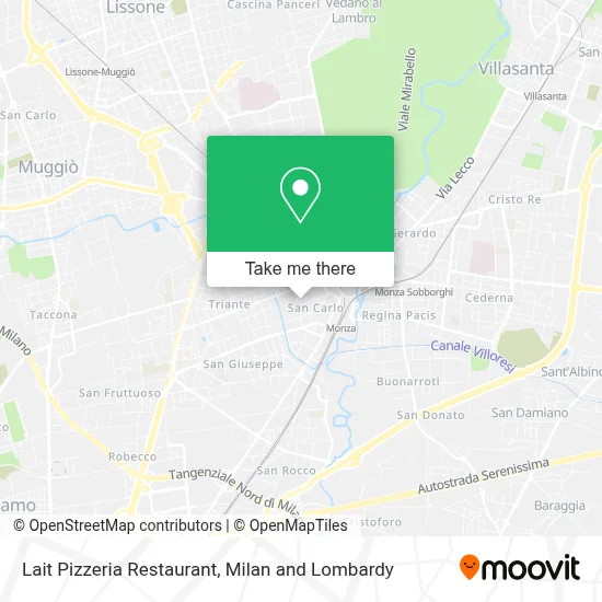 Lait Pizzeria Restaurant map