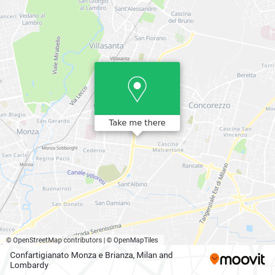 Confartigianato Monza e Brianza map