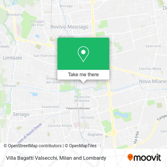 Villa Bagatti Valsecchi map