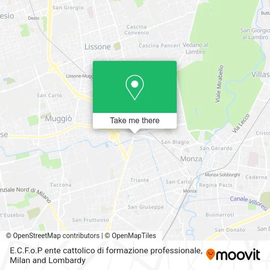 E.C.F.o.P ente cattolico di formazione professionale map