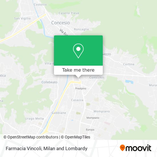 Farmacia Vincoli map