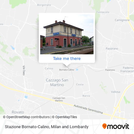 Stazione Bornato-Calino map
