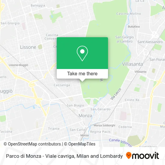 Parco di Monza - Viale cavriga map