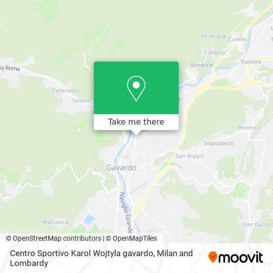 Centro Sportivo Karol Wojtyla gavardo map