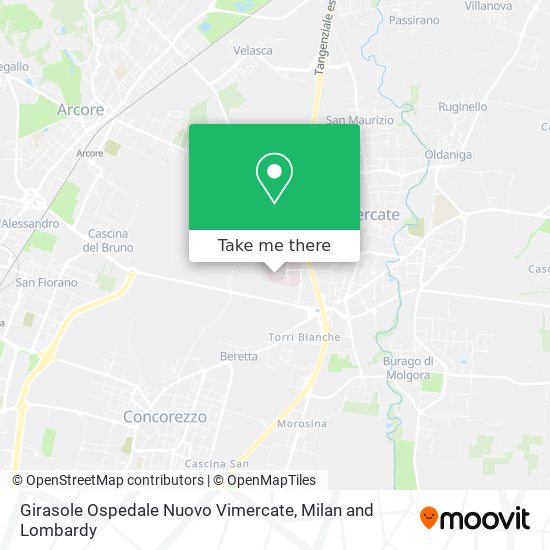 Girasole Ospedale Nuovo Vimercate map