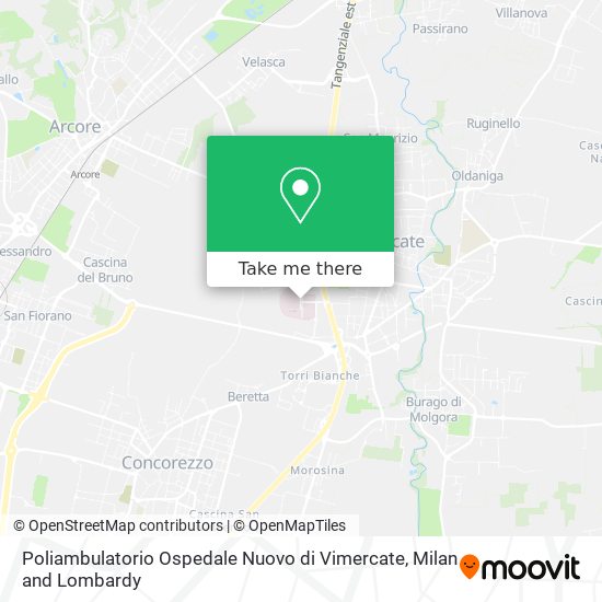 Poliambulatorio Ospedale Nuovo di Vimercate map