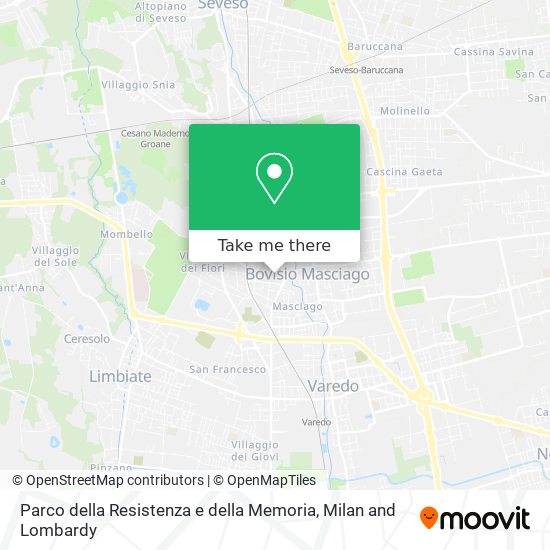 Parco della Resistenza e della Memoria map