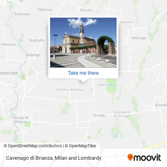 Cavenago di Brianza map