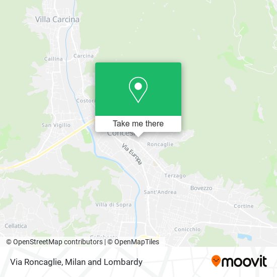 Via Roncaglie map
