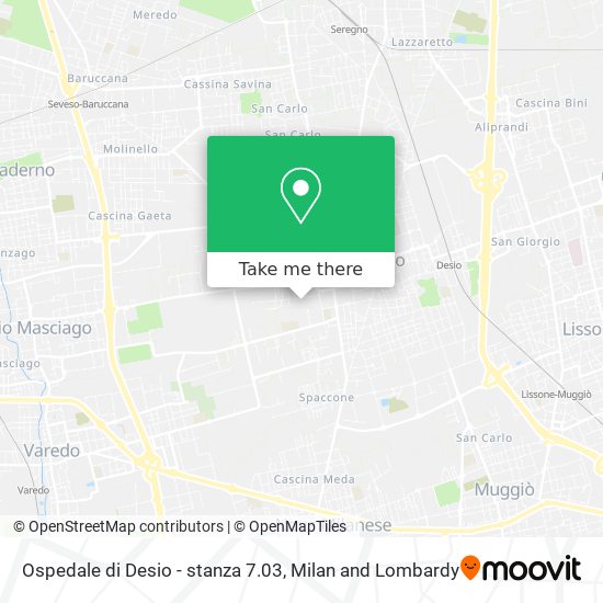 Ospedale di Desio - stanza 7.03 map