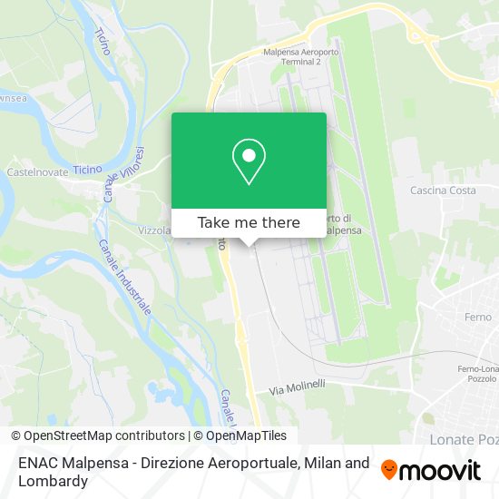 ENAC Malpensa - Direzione Aeroportuale map