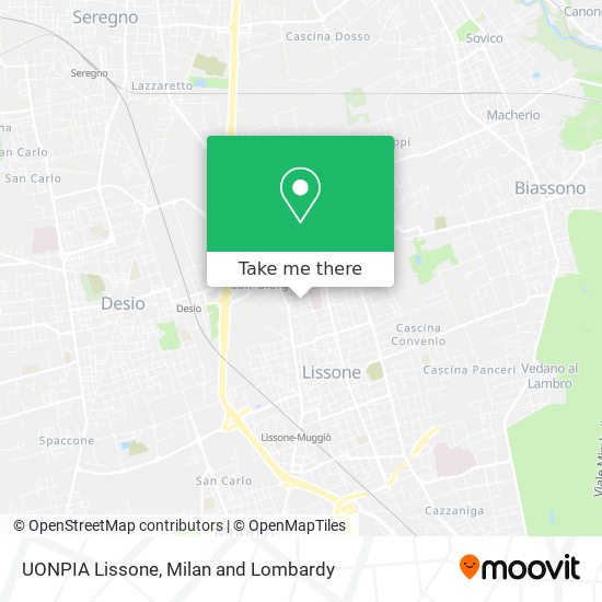 UONPIA Lissone map