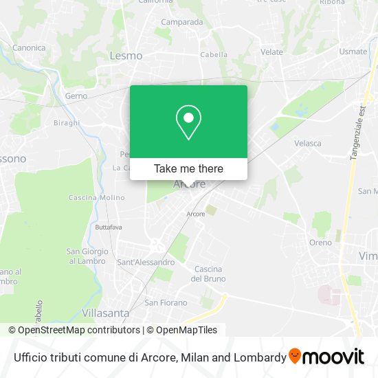 Ufficio tributi comune di Arcore map