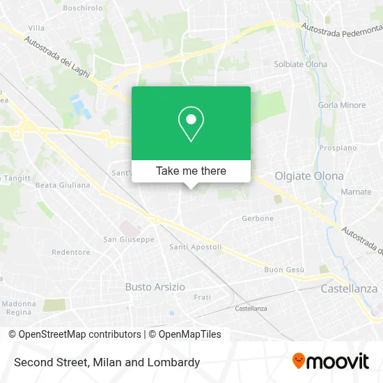 Second Street map