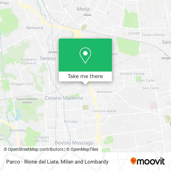 Parco - Rione del Liate map