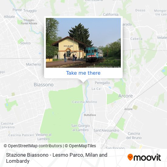 Stazione Biassono - Lesmo Parco map