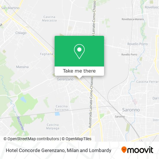 Hotel Concorde Gerenzano map