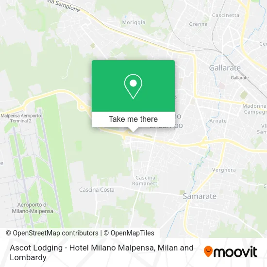 Ascot Lodging - Hotel Milano Malpensa map