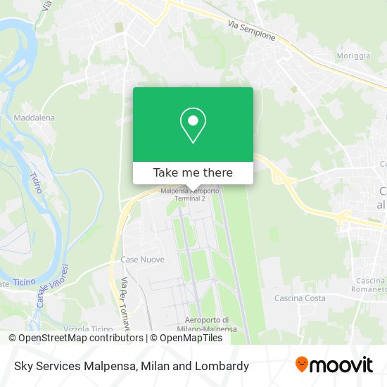 Sky Services Malpensa map