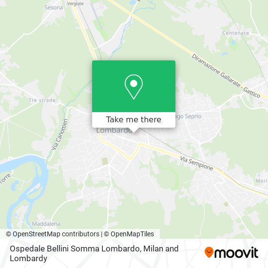 Ospedale Bellini Somma Lombardo map