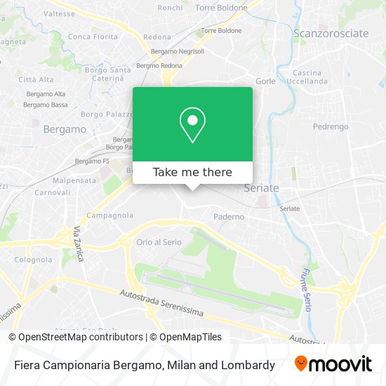 Fiera Campionaria Bergamo map