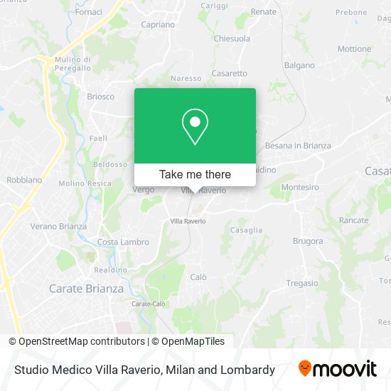 Studio Medico Villa Raverio map