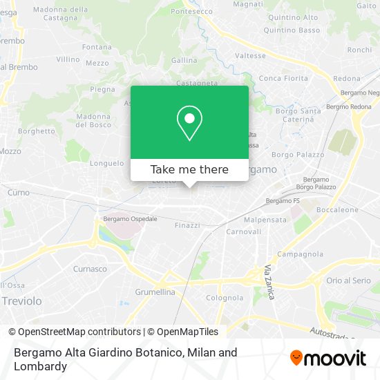 Bergamo Alta Giardino Botanico map