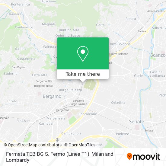 Fermata TEB BG S. Fermo (Linea T1) map