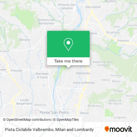 Pista Ciclabile Valbrembo map