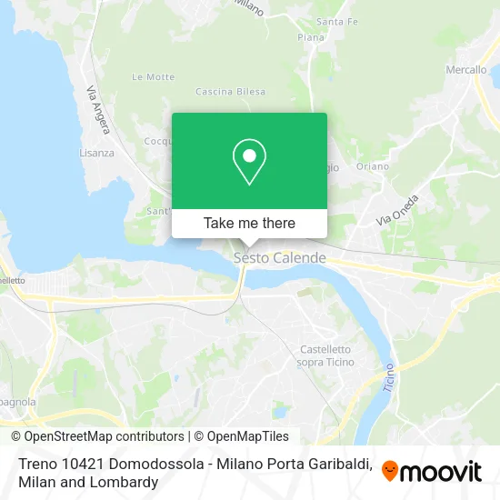Treno 10421 Domodossola - Milano Porta Garibaldi map