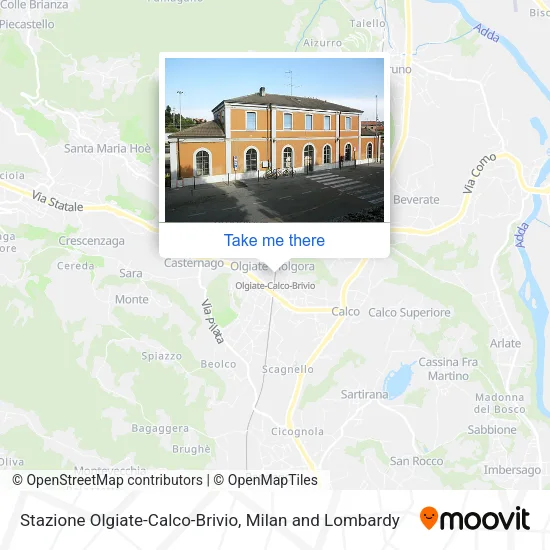 Stazione Olgiate-Calco-Brivio map