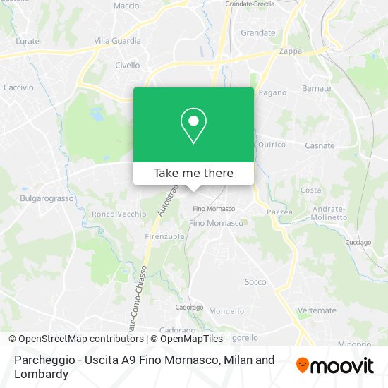 Parcheggio - Uscita A9 Fino Mornasco map